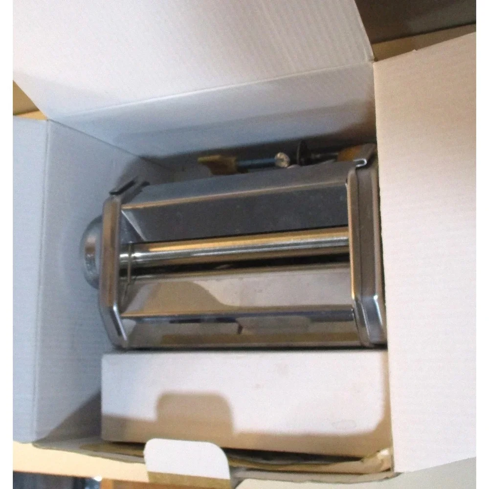 Norpro 1049 Stainless Steel Pasta Machine Manual Roller Cutter Set Used in Box